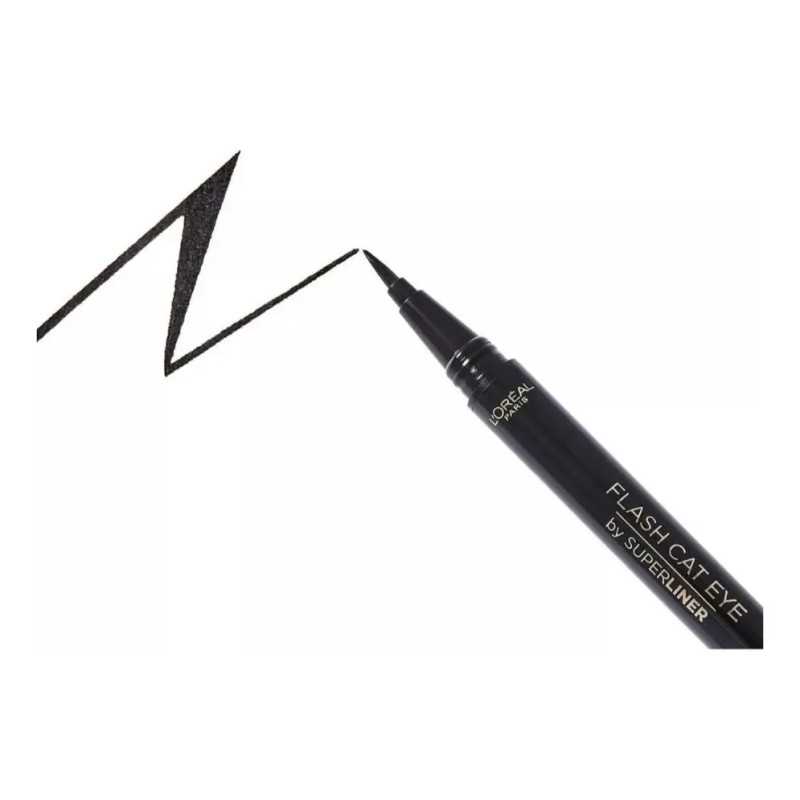 Delineador Líquido L´Oréal Superliner Flash Cat Eyeliner Ub Color Negro
