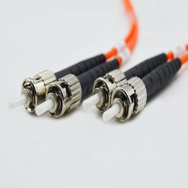 FiberCablesDirect ST-ST OM1 Fiber Patch Cable - 10Gb Duplex 50/125µm Multimode Corning Glass | 125M (410.11ft) | Bulk Networking, Data Centers, Telecom, Enterprise Applications