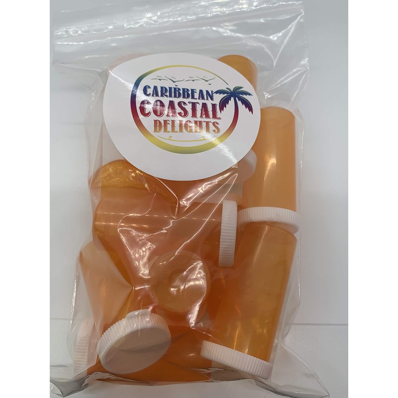 Caribbean Coastal Delights Prescription Vials with Snap Caps 8 Dram