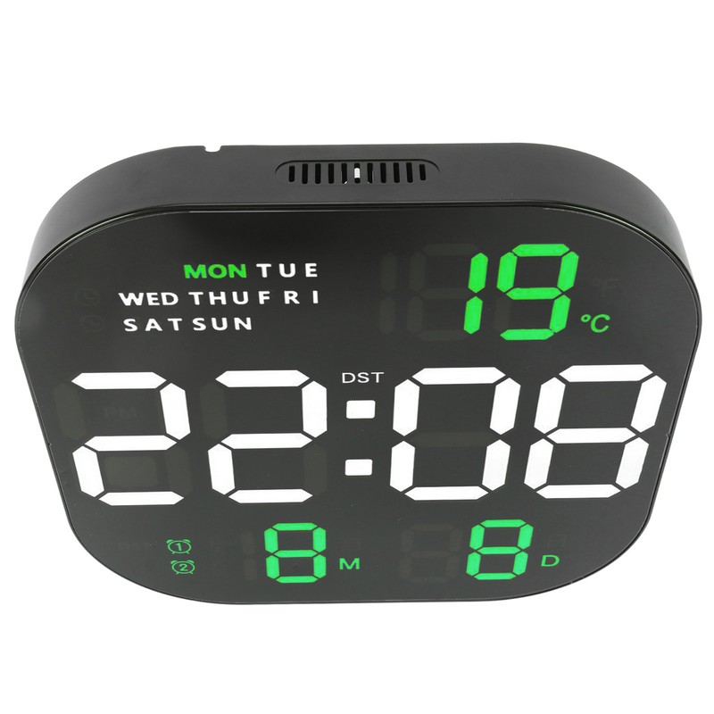 Digital Clock Large Screen LED USB 5V Remote Multifunctional Temperature