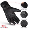 MOTERO Mens Warm Motorcycle Riding Gloves Full Finger Motorbike Leather