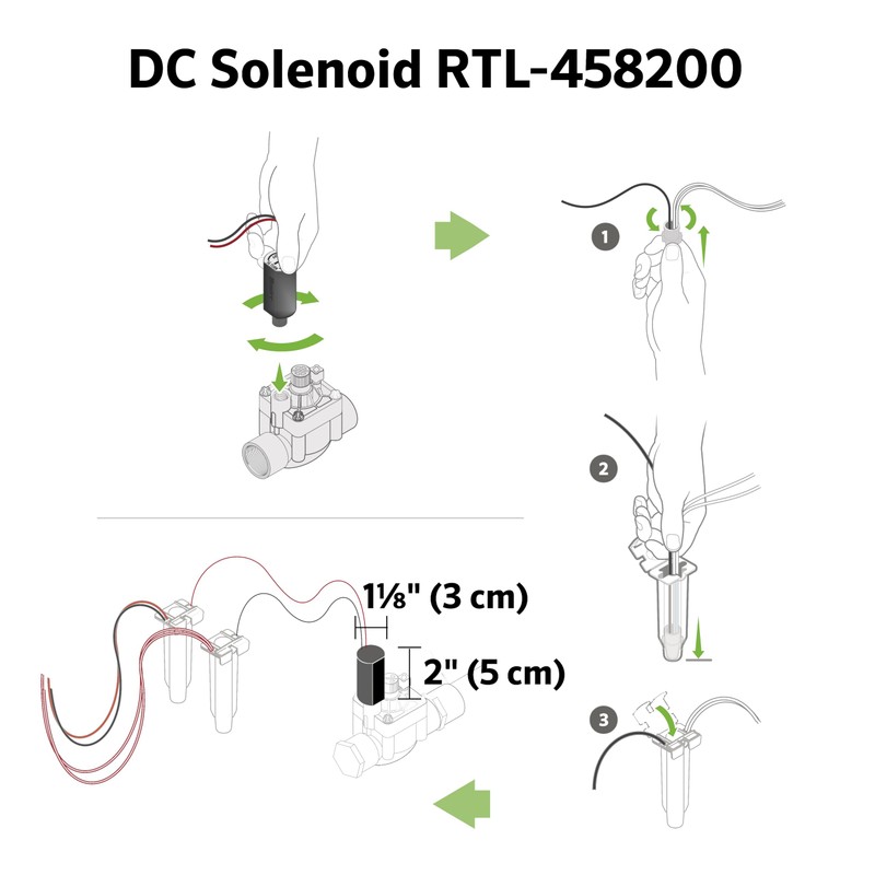 DC-Latching Solenoid for All Battery-Powered Controllers Using Hunter Irrigation valves