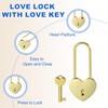 PATIKIL 3.9 Inch Love Locks Heart Padlock with Key Set,