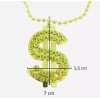 KFMX 24 Collar Signo Dolar Pesos Hip Hop Fiesta Disco