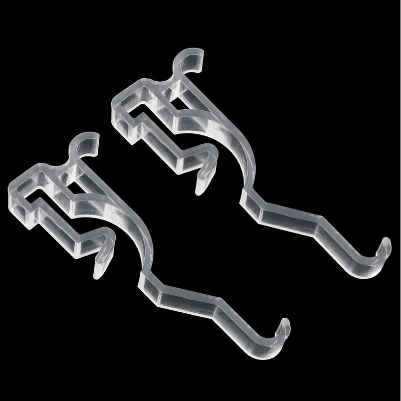 Valance Clips ZZLZX 10PCS 2-1/2" Clear Plastic Window Blinds Hidden