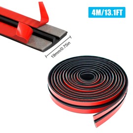 Car Windshield Seal Rubber Strip, 19mm T Shape Car Sealing Strip Universal Auto Weather Seal for Automotive Door Window (4M)
