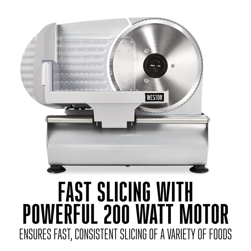 Weston Electric Meat Cutting Machine, Deli & Food Slicer, Adjustable