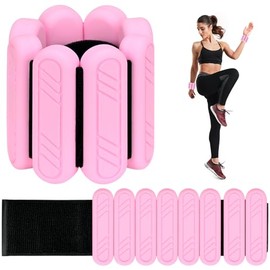Wrist & Ankle Weights for Women, Adjustable Weights for Leg & Arm,Wearable Ankle Weights for Pilates, Walking, Yoga, Dance, Barre,Gym (Pink, 2LB（1LB + 1LB）)