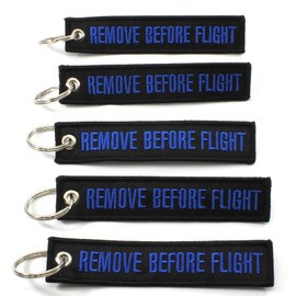 Rotary13B1 - Llaveros para quitar antes del vuelo, color negro y azul, 5 unidades, Azul, 1 inch tall