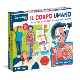 Clementoni Sapientino Subway More Educational Game 6 Years Body Children, Contoured Puzzle and Flashcards to Know Human Anatomy, School Learning, Made in Italy, 16471, Multicoloured