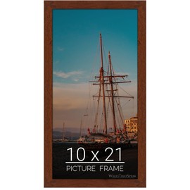 wallsthatspeak 10x21 Dark Walnut Rustic Pine Picture Frame for Puzzles Posters Photos or Artwork
