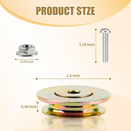 Upgrade Cut-Off Flange Track Bearings Kit, 12334 Rollers, 12364 Screws, 10094 Lock Nuts, Replacement and Guaranteed Fit for Tapco Pro & Max - Durable Stainless Steel, Easy Installation (4)