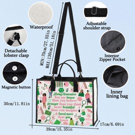 LEVLO Sorority Make up Bag Greek Sorority Gift You Are Braver Stronger Smarter Than You Think Makeup Zipper Pouch Bag, AK LT, Cosmetic Bag