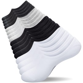 coskefy No Show Socks, Trainer Socks Cotton Anti-Slip Invisible Socks Low Cut Sports Liner Socks for Men Women (8 Pairs)