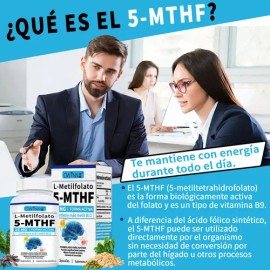 Gwynne L-metilfolato 15mg Plus Metil B12 Cofactor,alta Potencia,forma Activa De 5-mthf,soporta El Mood,metilación Y Cognición,90 Cápsulas,formas Bioac
