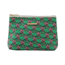 DDintex FLORET LONDON BASIC Pouch, Tudor Tulip, Green, 5.9 x 4.1 x 1.8 inches (15 x 10.5 x 4.5 cm) [With Liberty Print]