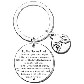 TTOVEN Bonus Dad Gifts Bonus Dad Keyring Father's Day Gifts Christmas Gifts