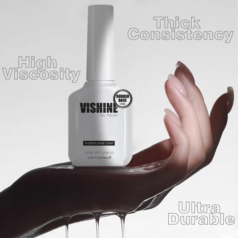 Vishine Beige Milk Rubber Builder Base Gel Nail Polish, 6