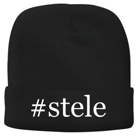 BH Cool Designs #Stele - Men's Hashtag Soft & Comfortable Beanie Hat Cap, Black, One Size