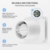 calimaero® BREEZE Bathroom Extractor Fan 100mm with Over-run And Backdraft