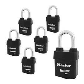 Master Lock - Six (6) High Security Pro Series Padlocks 6121NKALF-6 w/BumpStop Technology