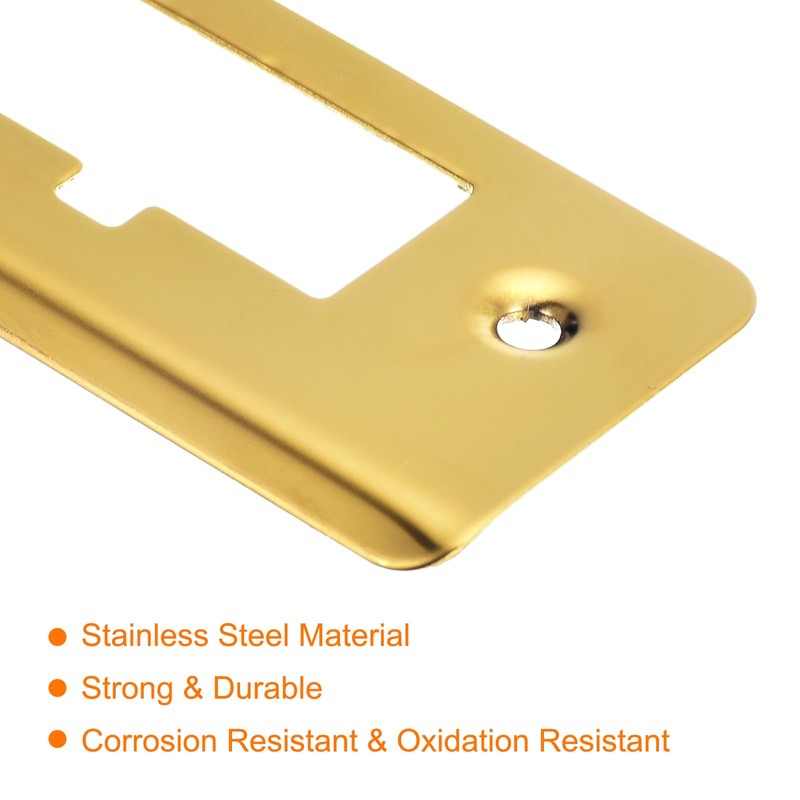 sourcing map Door Strike Plate, 70mm x 42mm 201 Stainless