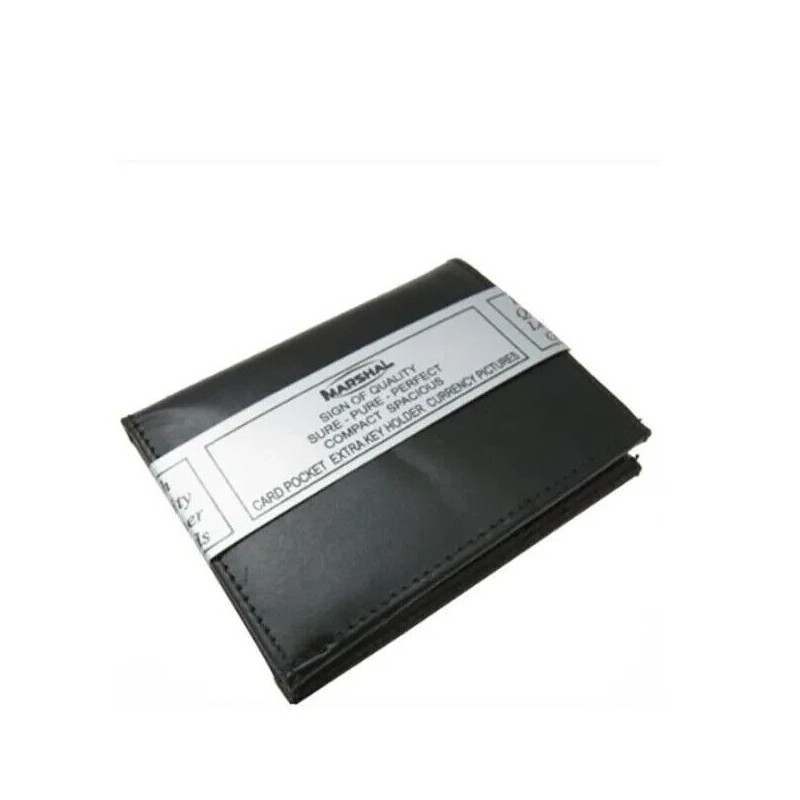 Handmade Black Concealed Carry Badge Leather Men's Wallet Flap Shield