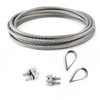 SET 25m wire rope stainless steel strand:7x7 3mm + 2