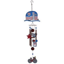 Sunset Vista Designs 93180 Galvanized Metal Vintage Americana Wind Chime, Camper