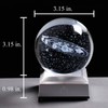 None 3.15 inch Solar System Crystal Ball 3D Planets Sun