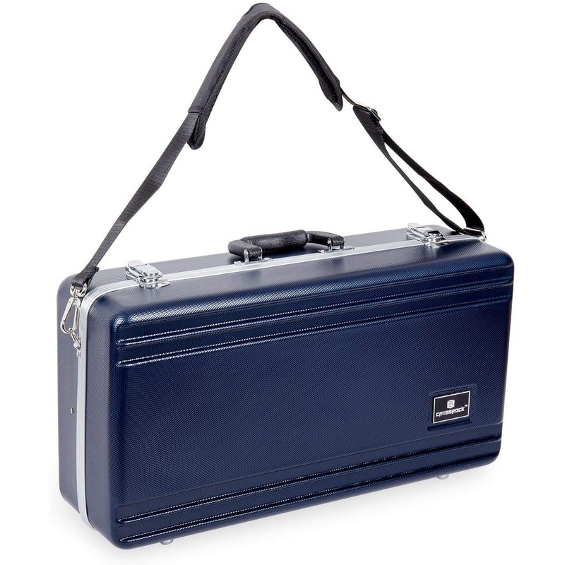Crossrock Rectangular Blue ABS Molded Hard Shell Trumpet Case with