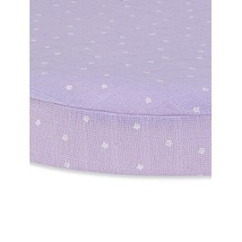 Under The Nile Muslin - Bassinet Sheet - Lavender Stars - Organic Cotton
