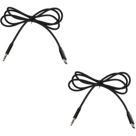 Mobestech 2pcs Aux Audio Cable for Type- Connector for Car and Speaker Sound Quality Stereo Converter Cable