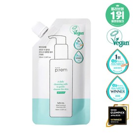 makeprem Safe Me Relief Moisture Cleansing Milk 100mL  - makeprem Safe Me Relief Moistu