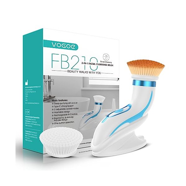 VOGOE Facial Cleansing Brush Electric, Rechargeable Spin Face Brush Waterproof