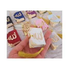 Mini Quran Islamic Wedding Favors Quran car Hanger Lots Islamic Favors Islamic Wall Art Islamic Decor Ayatul Kursi Ramadan Decor Ramadan Favor-Eid Favors Islamic Gifts 123 (10, White)