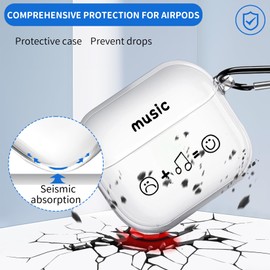 for AirPods 4th Generation Case Cover, Designer Cute Funny Design Case, Soft TPU Highly Transparent Anti-Yellowing for AirPods 4 Case
