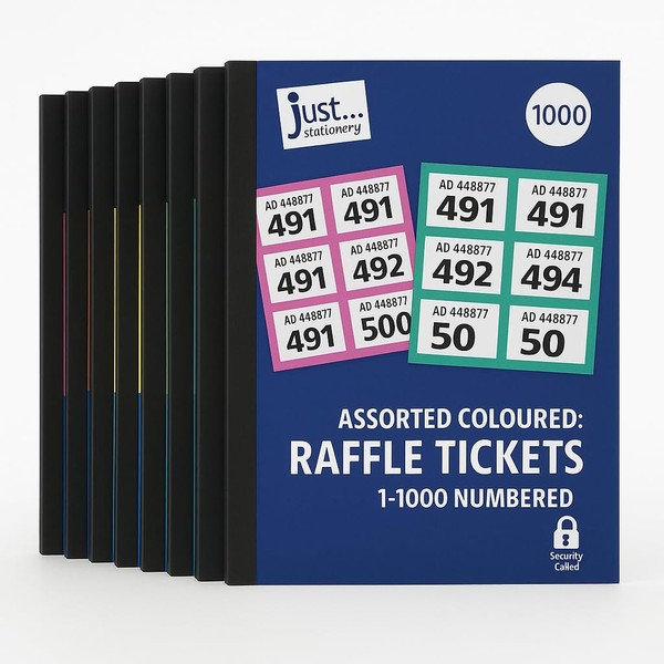 barcode bargains 10 x Books of Raffle tickets books/cloakroom tickets