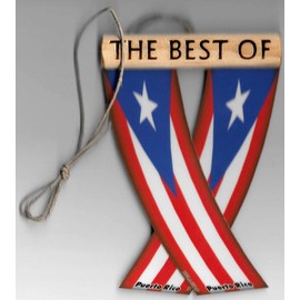 Puerto Rico Boricua Puerto Rican PR Caribbean Rearview Mirror Mini Banner Hanging Flags for The Car Unity Flagz™.