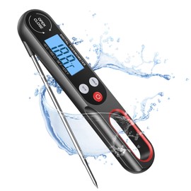 Digital Meat Thermometers for Air Fryers Cooking, Food Thermometer Instant Read BBQ Cooking Thermometer with Foldable Long Probe and Backlight Screen Magnetic Back for Kitchen,Milk