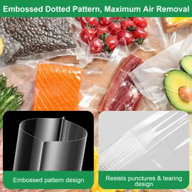 TTSTOIEE Vacuum Bags 3 Rolls Vacuum Bags Food Professional Foil Rolls BPA-Free Strong & Tear-Resistant (20 x 500 cm)