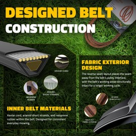 Beltchoice 954-05022A Deck Belt Replacement for 46" Mower Deck, Kevlar Cord Belt Replaces 754-05022A 954-05022, Compatible with XT1 LT46 XT2 LX46 LX46KW Craftsman MTD Troy Bilt, 1/2" x 108"