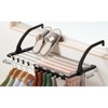 Balcony Drying Rack Stainless Steel Foldable Stable Rustproof Portable Clothes
