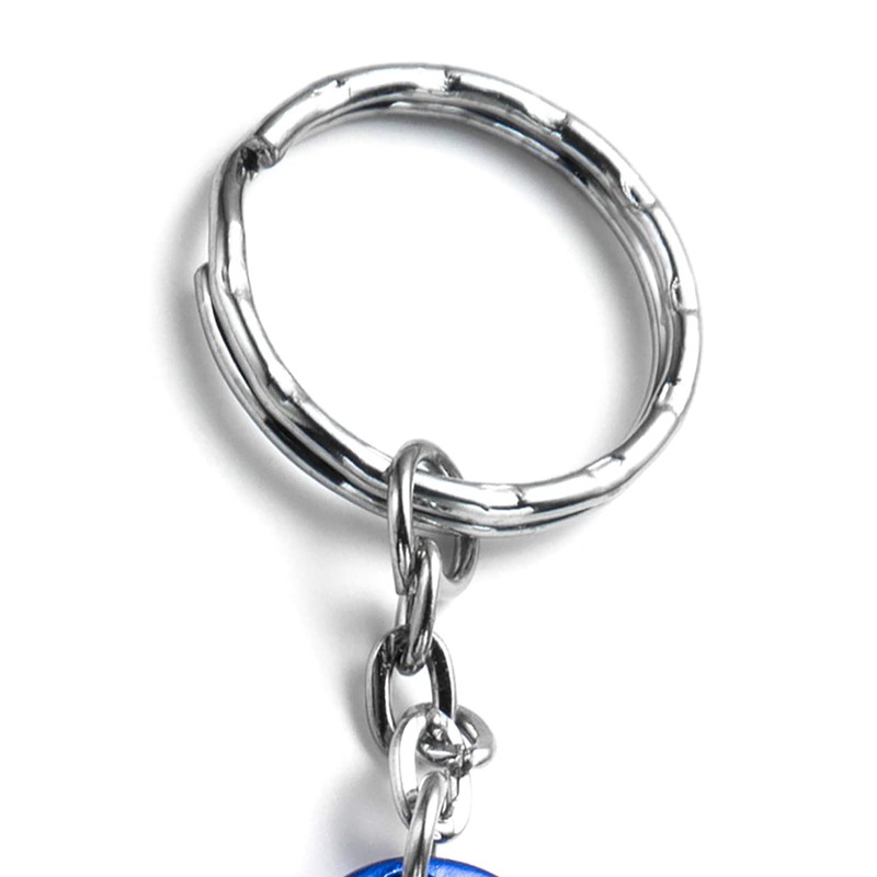 Komonee Palm Tree Blue Keychain Bottle Opener Key Chain Metal