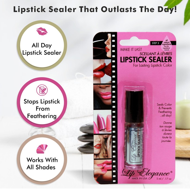 Lip Elegance Lipstick Sealer - Long Lasting Lipstick Sealer with