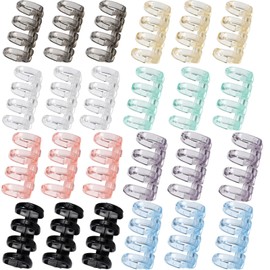 Selinear Binder Rings, Set of 24, 8 Colors PVC Binding Jigs, Binding Rings, File Bookmaking, Document Storing, A4/A5/B5 File Book Making, Loose Ring Binder Rings, 4 Hole Outer Diameter 15mm, Inner