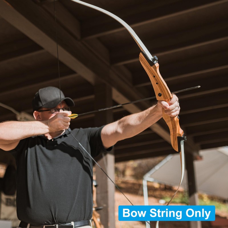 PATIKIL Bow String Replacement, 16 Strands Recurve Bowstring with Nock