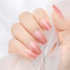 Sethaxy Nail Tips, Long Ballerina Tips, Butterfly, Solid Color, Press-On