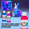 Neon Fluorescent Washable Tempera Paint – UV-Reactive Under Blacklight, 6