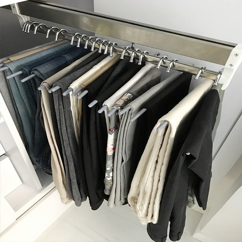 GIVROLDZ Extendable Clothes Rail, 350 mm/13.78 Inches, Multifunctional Trouser Holder